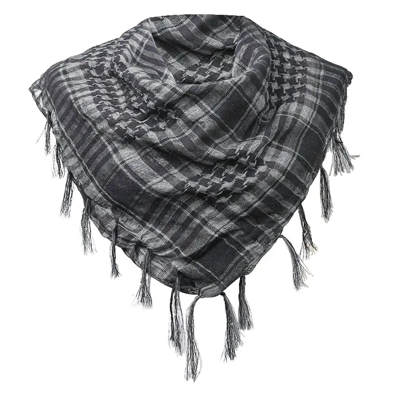 Houndstooth Scarf Plaid Hijab Bandana Hiking Scarves Arab Tactical Elegant Womens Shawl Shemagh Light Tassel For Men 100X100cm